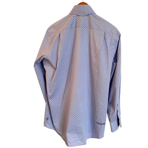 English Laundry Blue Patterned Dress Shirt - Picture 2 of 10